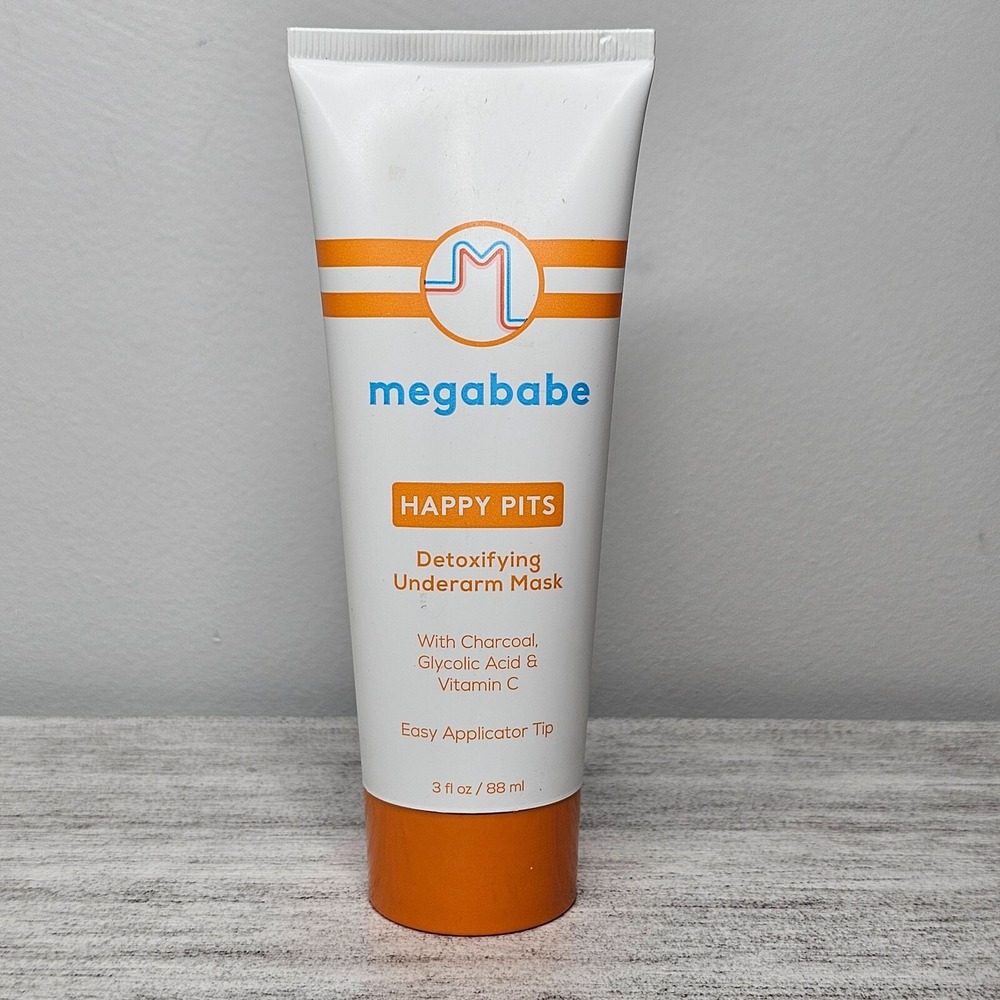 MEGABABE Happy Pits Detoxifying Underarm‎ Mask w/Charcoal & Vitamin C 3 oz NEW
